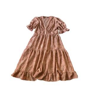 SHEIN brown dress with flowers